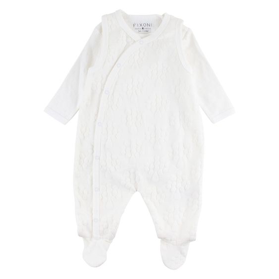 Fixoni 2 tlg. Set Strampler + Body - Grow Offwhite - Gr. 56