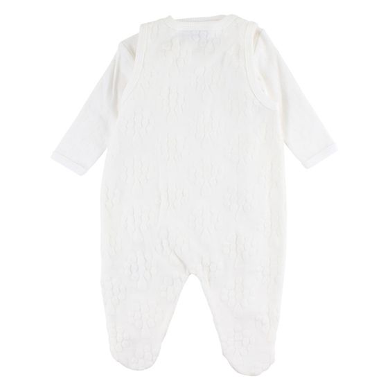 Fixoni 2 tlg. Set Strampler + Body - Grow Offwhite - Gr. 56