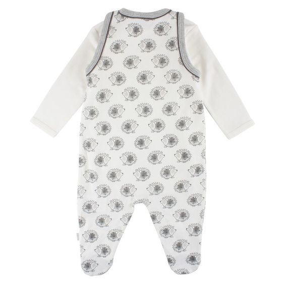 Fixoni Set 2 pezzi tutina + body - Hedgehog Offwhite Grey - Taglia 62