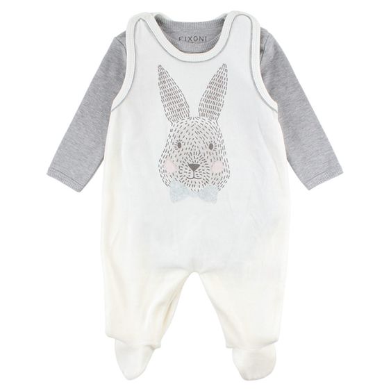 Fixoni 2 tlg. Set Strampler + Body Nicki - Future Hase Offwhite - Gr. 56
