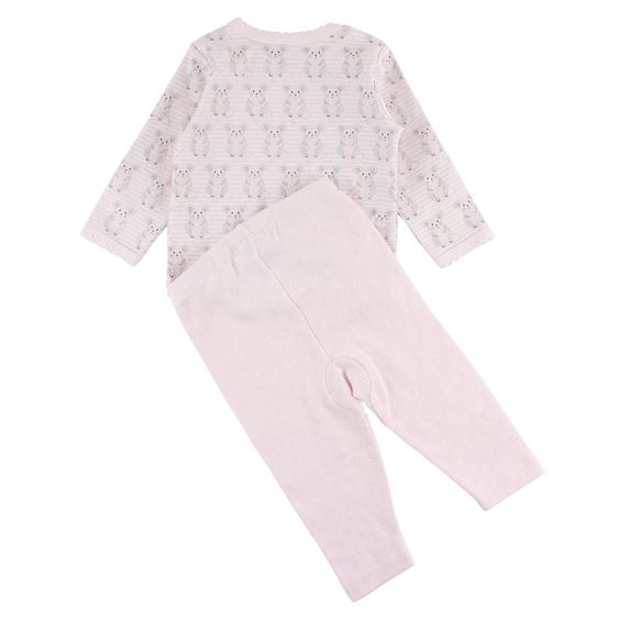 Fixoni 2 tlg. Set Wickelshirt + Hose - Grow Maus Rosa - Gr. 56