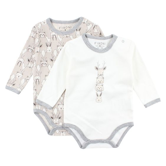 Fixoni Body 2er Pack Langarm - Future Offwhite - Gr. 62
