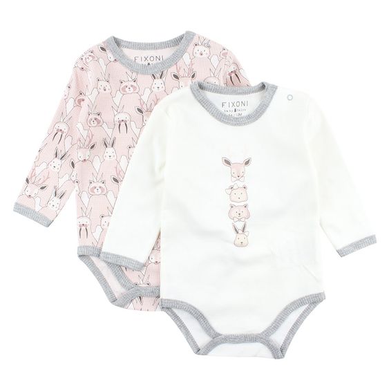Fixoni Body 2er Pack Langarm - Future Rosa - Gr. 68