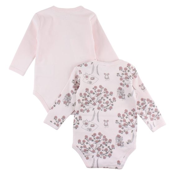 Fixoni Body 2er Pack Langarm - Grow Maus Rosa - Gr. 56