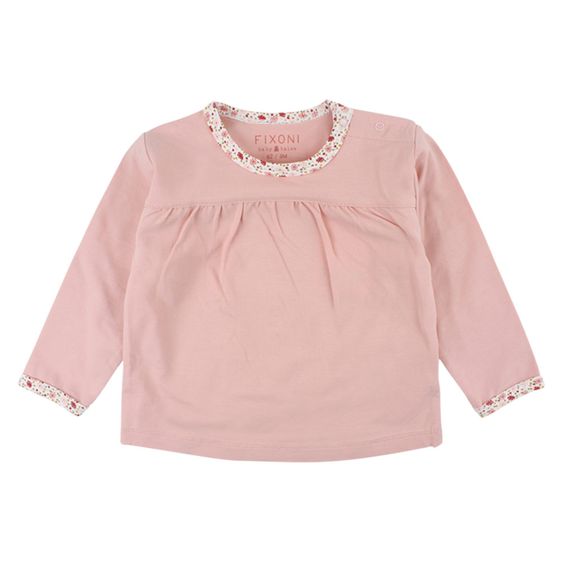 Fixoni Langarmshirt Enjoy - Blumen Rosa - Gr. 56