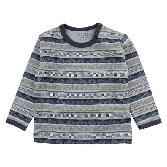 Fixoni Langarmshirt Free - Navy Grau - Gr. 56