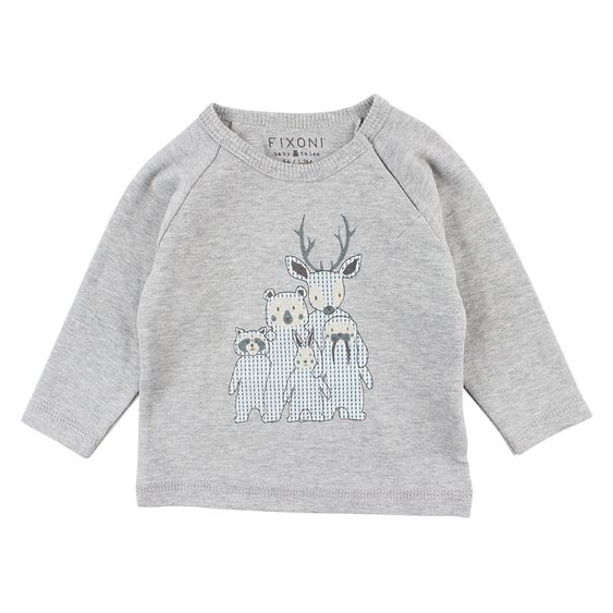 Fixoni Langarmshirt Future - Grau Blau - Gr. 56