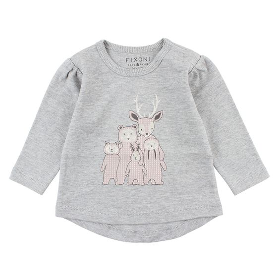Fixoni Langarmshirt Future - Grau Rosa - Gr. 56