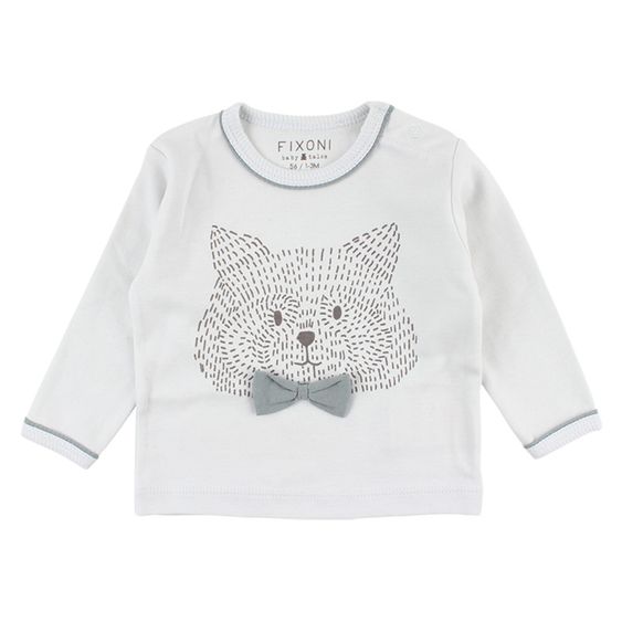 Fixoni Langarmshirt Future - Waschbär Blau - Gr. 56