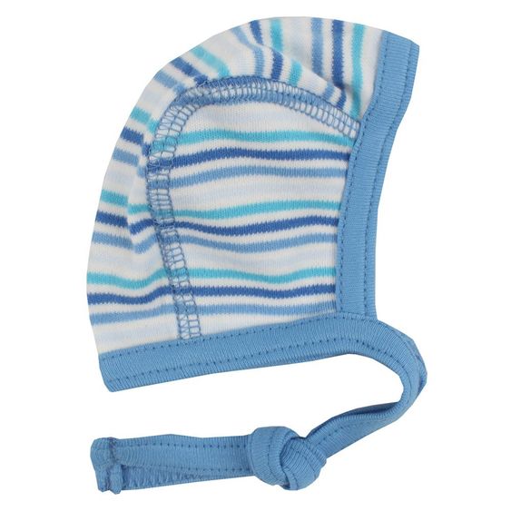 Fixoni Mütze Biva Boy für Frühchen Little Bee - Streifen Bleu - Gr. 38