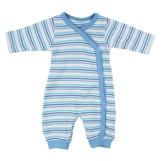 Fixoni Overall Biva Boy für Frühchen Little Bee - Streifen Bleu - Gr. 38