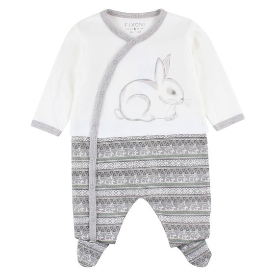 Fixoni Overall Hush Hase - Offwhite Grau - Gr. 56