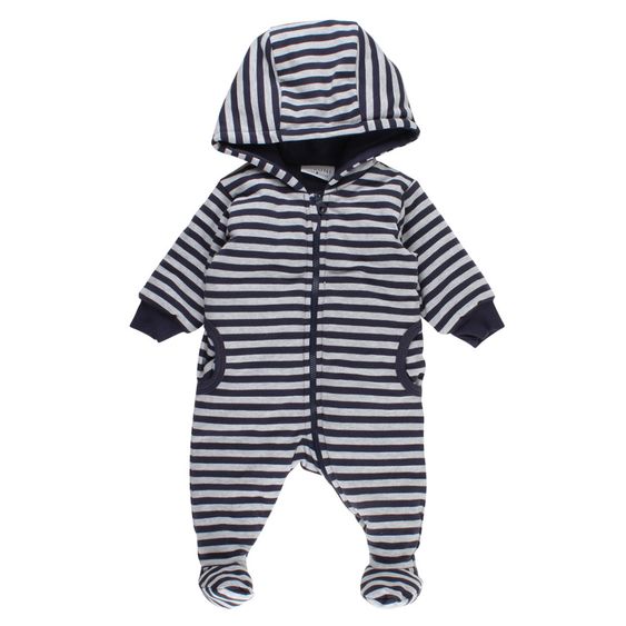 Fixoni Overall mit Kapuze - Grow Ringel Navy - Gr. 56