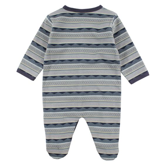 Fixoni Schlafanzug Einteiler - Free Navy Grau - Gr. 56
