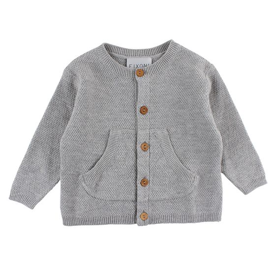 Fixoni Strickjacke - Grow Grau Melange - Gr. 56