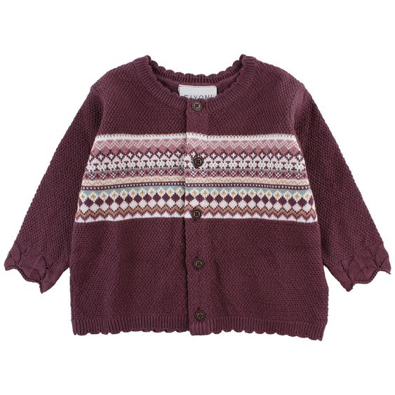 Fixoni Strickjacke Hush - Bordeaux - Gr. 56