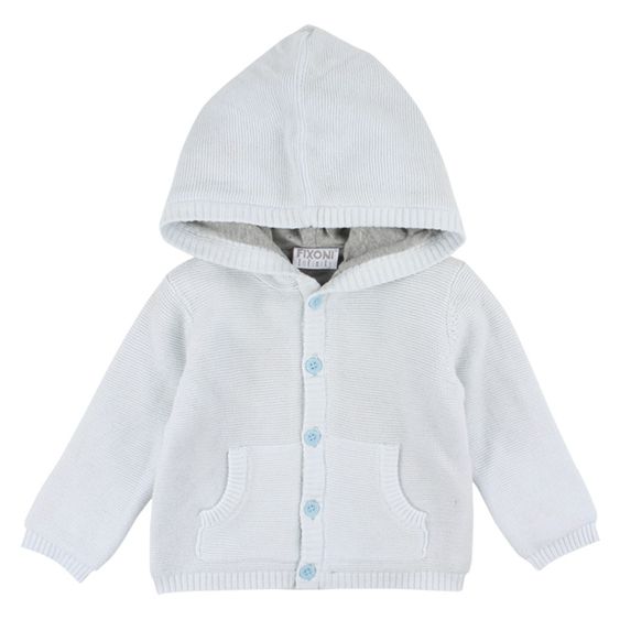 Fixoni Strickjacke mit Kapuze Enjoy - Zirkus Hellblau - Gr. 56