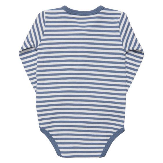Fixoni Wickelbody Langarm - Ringel Blau - Gr. 50