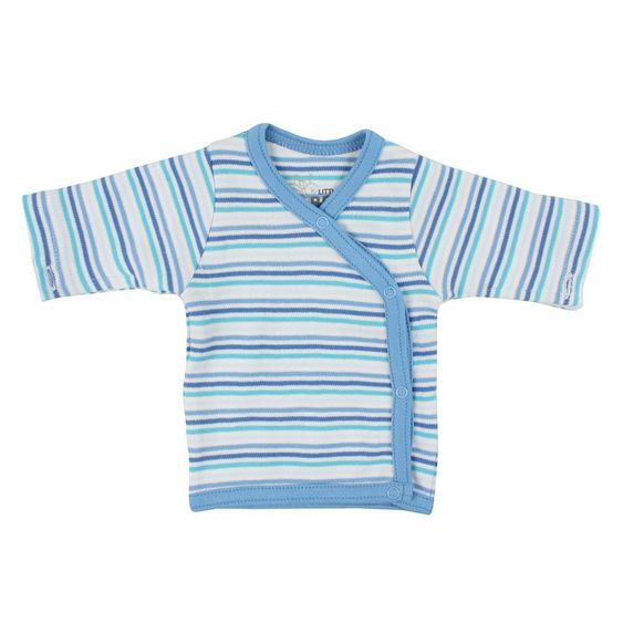 Fixoni Wickelshirt Biva Boy für Frühchen Little Bee - Streifen Bleu - Gr. 38