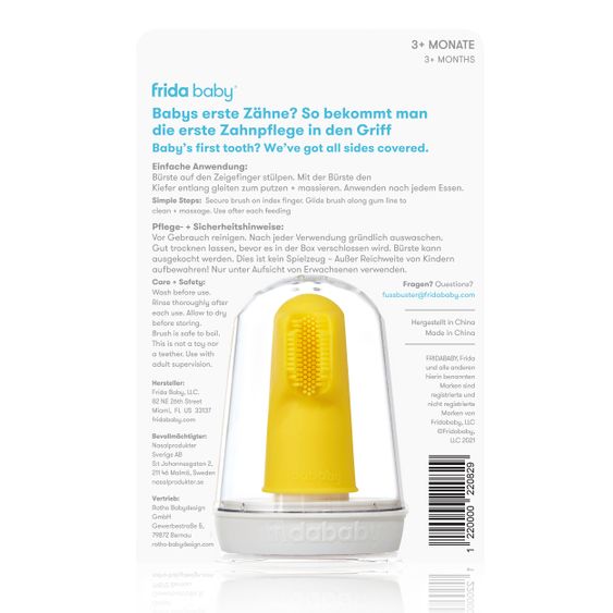Fridababy Finger Toothbrush - Bright Yellow