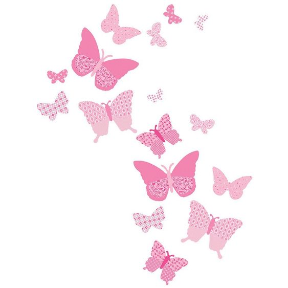 FunToSee 16 pcs wall sticker set - butterflies