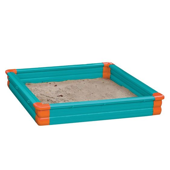 Gardena Sandkasten mit großem Zubehör-Set & Sonnenschirm 120 x 120 cm