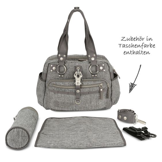 George Gina & Lucy Wickeltasche Baby 2 Kiss - Grey Melange