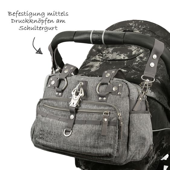 George Gina & Lucy Wickeltasche Baby 2 Kiss - Grey Melange