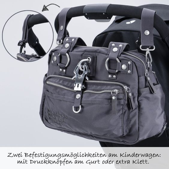 George Gina & Lucy Wickeltasche Baby 2 Kiss - Grey-p-fruit