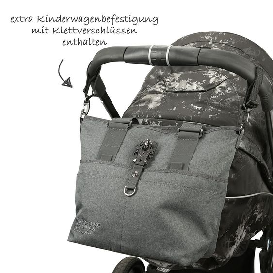 George Gina & Lucy Wickeltasche Baby 2 Love - Anthra Melange