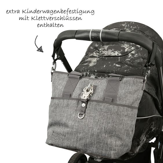 George Gina & Lucy Wickeltasche Baby 2 Love - Grey Melange