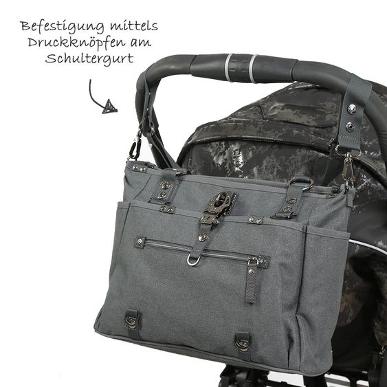 George Gina & Lucy Wickeltasche Baby 2 Rock - Anthra Melange