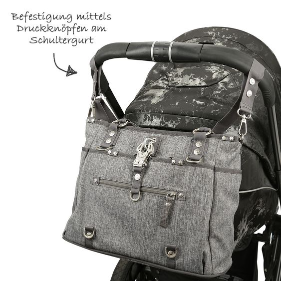 George Gina & Lucy Wickeltasche Baby 2 Rock - Grey Melange