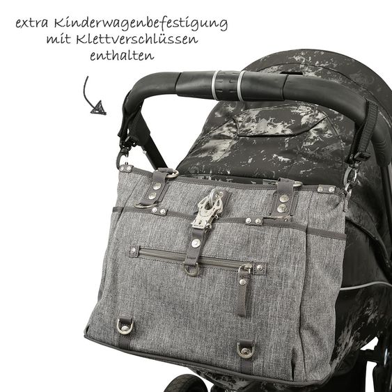 George Gina & Lucy Wickeltasche Baby 2 Rock - Grey Melange
