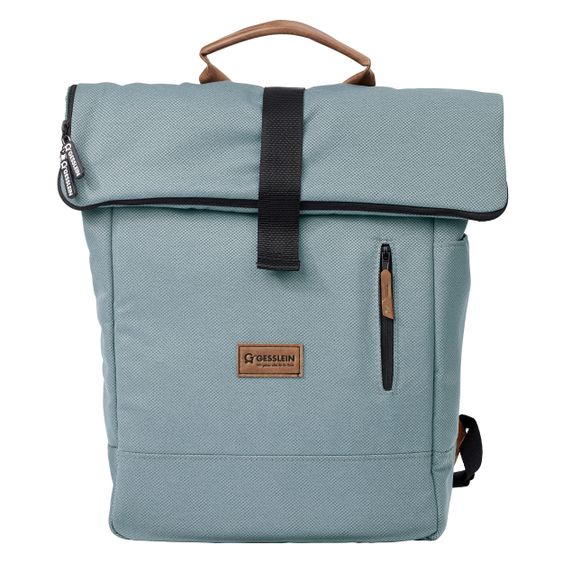 Gesslein 2 in 1 Wickelrucksack & Wickeltasche N°6 mit Wickelunterlage und vielen Fächern - Aqua Mint
