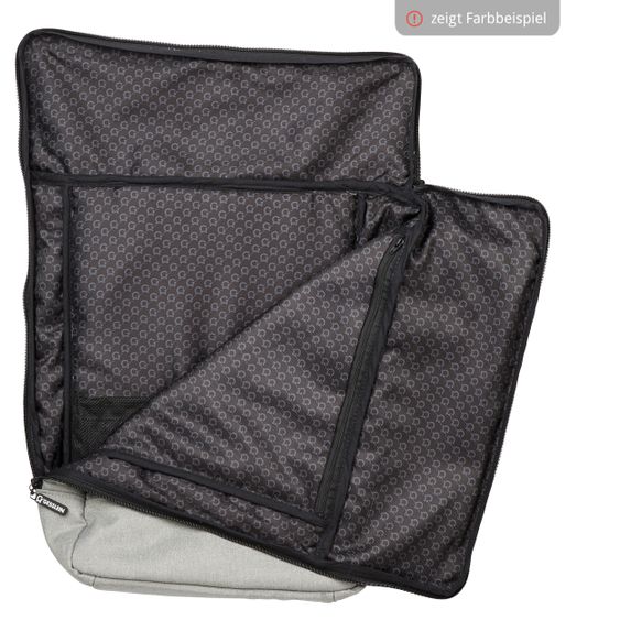 Gesslein Zaino fasciatoio 2 in 1 e borsa fasciatoio N°6 con fasciatoio e numerosi scomparti - Grigio
