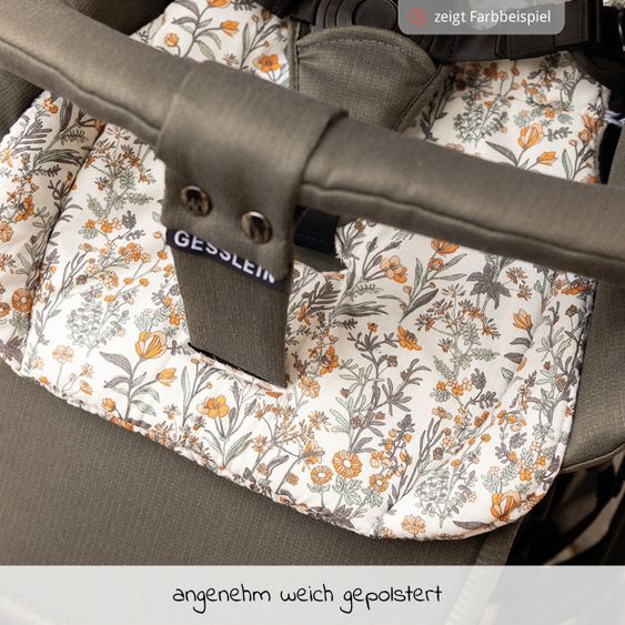 Gesslein 2in1 Kinder-Kombiwagen FX4 Soft+ Classic mit CX3 Wanne & umsetzbarern Sportwagenaufsatz - Schwarz-Scharz-Grau