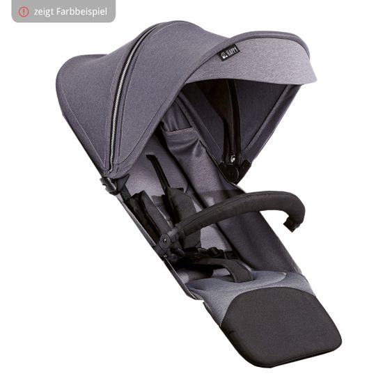 Gesslein Buggy & stroller Smiloo Happy with reclining position, height adjustable slide, up to 22 kg - Black-Taupe Melange