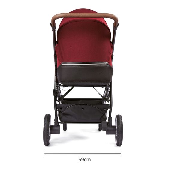 Gesslein Buggy & Sportwagen Smiloo Happy plus mit Liegeposition, höhenverstellbarer Schieber, bis 20 kg - Black-Tabak-Maroon