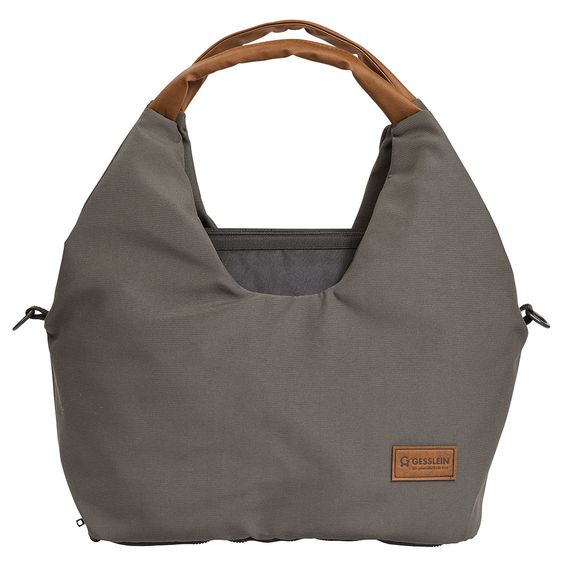 Gesslein Wickeltasche N°5 mit Wickelunterlage, Reißverschlusstasche, Täschchen & Isolierbehälter - Olive