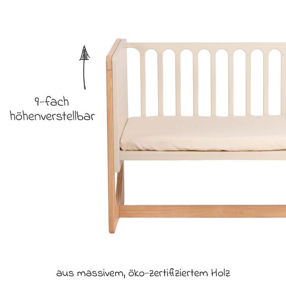 Geuther 4in1 Lettino da fianco Hato utilizzabile come letto, divanetto per bambini e scrivania - Beige