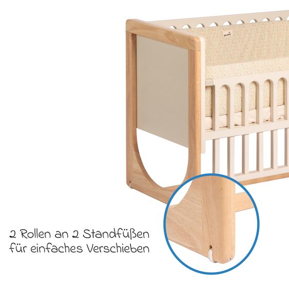 Geuther 4in1 Lettino da fianco Hato utilizzabile come letto, divanetto per bambini e scrivania - Beige