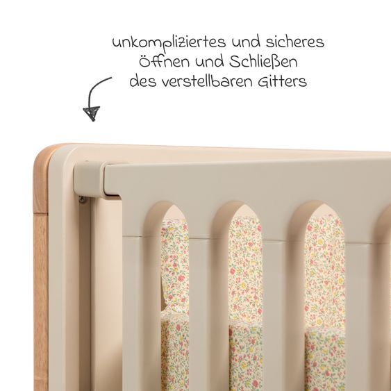 Geuther 4in1 Lettino da fianco Hato utilizzabile come letto, divanetto per bambini e scrivania - Beige