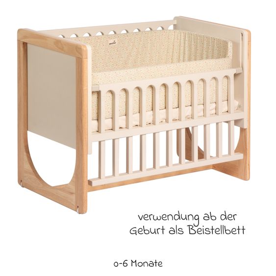 Geuther 4in1 Lettino da fianco Hato utilizzabile come letto, divanetto per bambini e scrivania - Beige