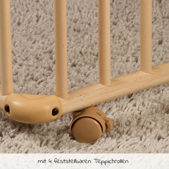 Geuther Laufgitter Belami Plus 3-fach höhenverstellbar mit 4 Rollen 97 x 97 cm - Sternchen - Natur