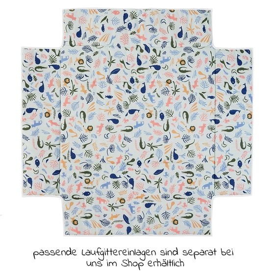 Geuther Laufgitter Belami Plus 3-fach höhenverstellbar mit 4 Rollen 97 x 97 cm - Sternchen - Weiß