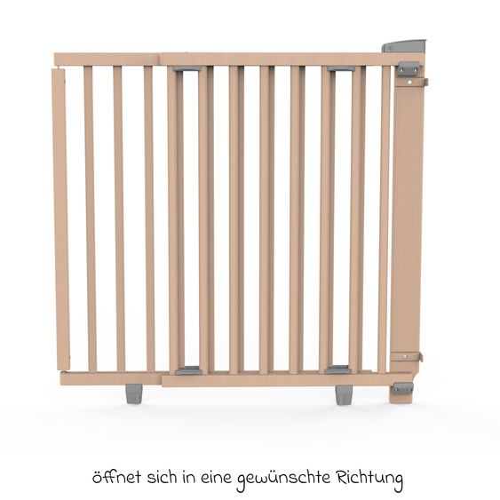 Geuther Cancelletto di protezione per porte 2734 Altezza 83 cm anche adatto per animali domestici 78,5 - 133 cm - Legno - Bianco