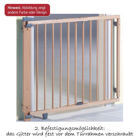 Geuther Türschutzgitter Holz 97 - 139 cm - Weiß