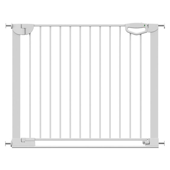Geuther Cancello di sicurezza per porte / Cancello di sicurezza per scale Easylock Flatstep Metal montaggio senza attrezzi senza forare, si chiude automaticamente 97 - 104 cm - Metallo - Bianco