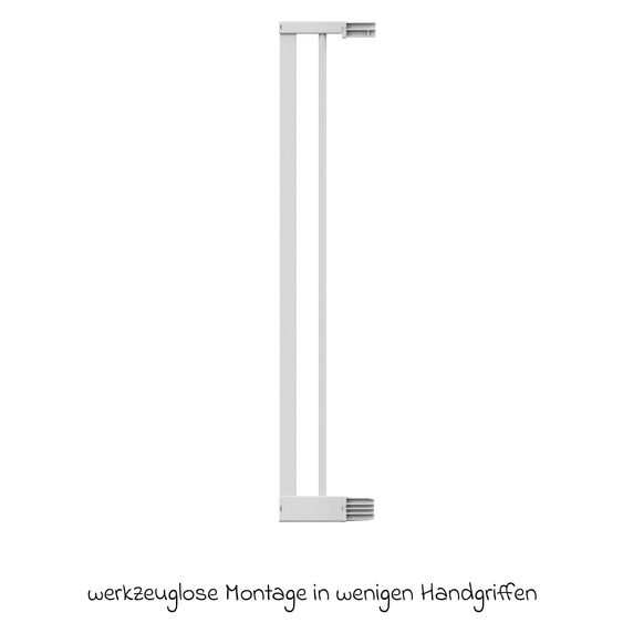 Geuther Prolunga per cancelletto di sicurezza per porte 10 cm adatto per Easylock Flatstep Metal - Metallo - Bianco